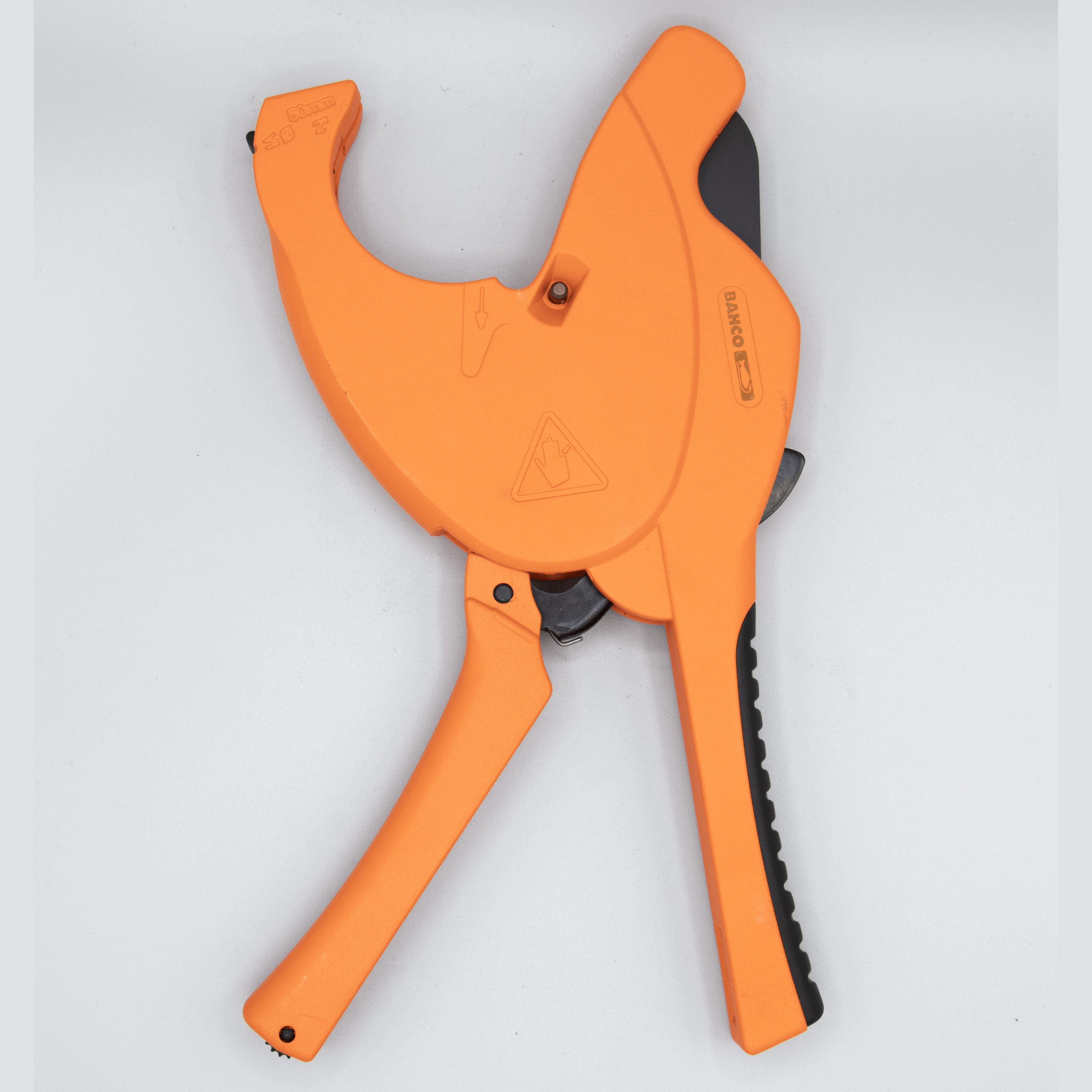 Orange Bahco pipe cutter tool.