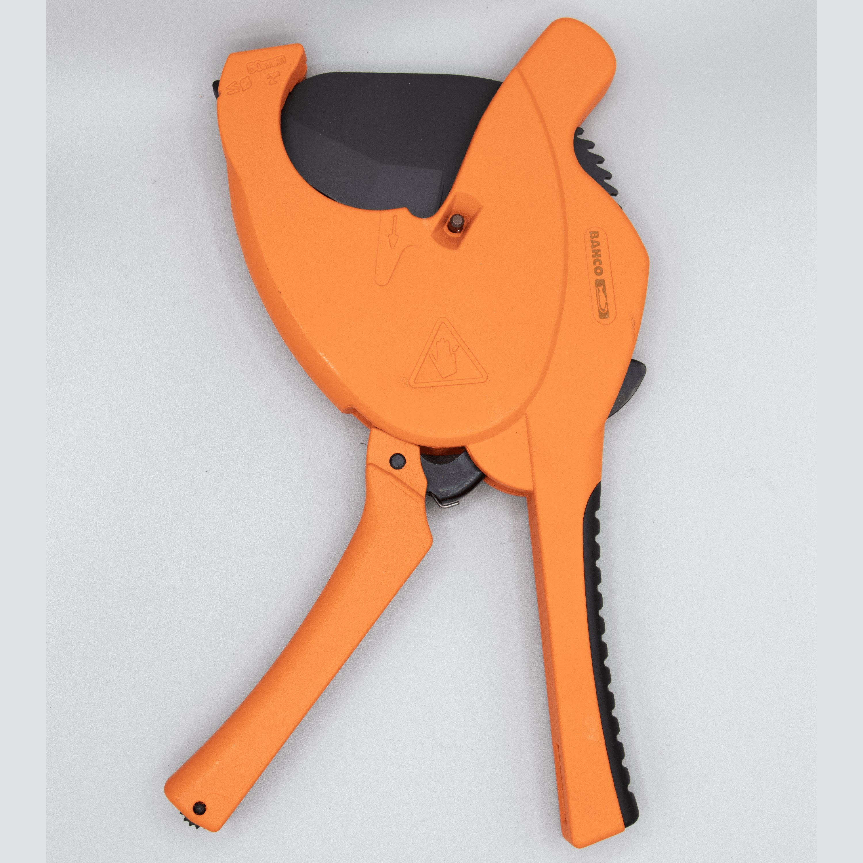 Orange Bahco pipe cutter tool.