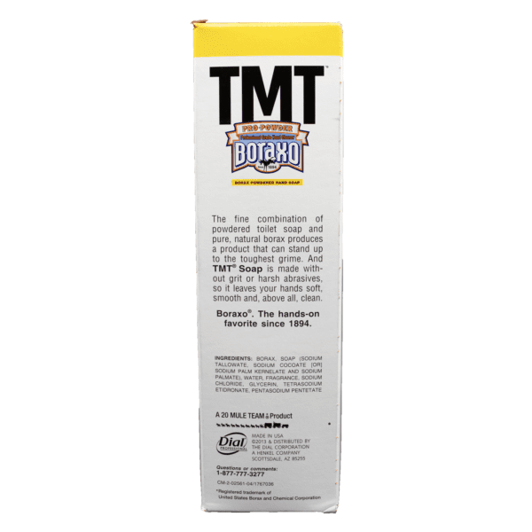 A box of tmt on a white background.