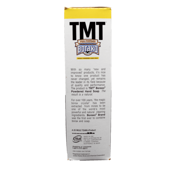 A box of tmt on a white background.