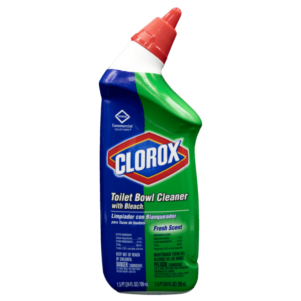 A bottle of clorox floor cleaner on a white background.