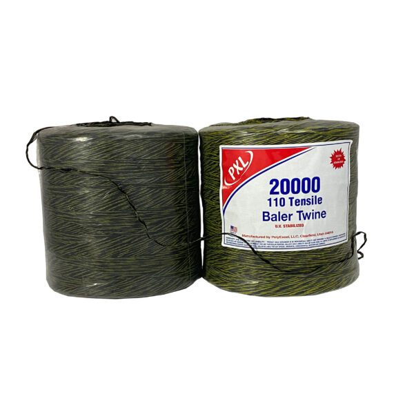 Two spools of 2000 lb braided netting on a white background.