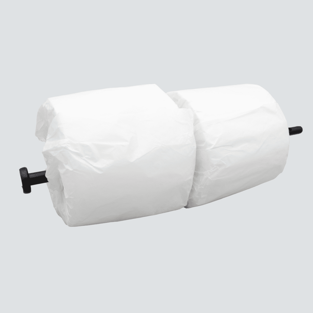 Double roll of white paper towels.