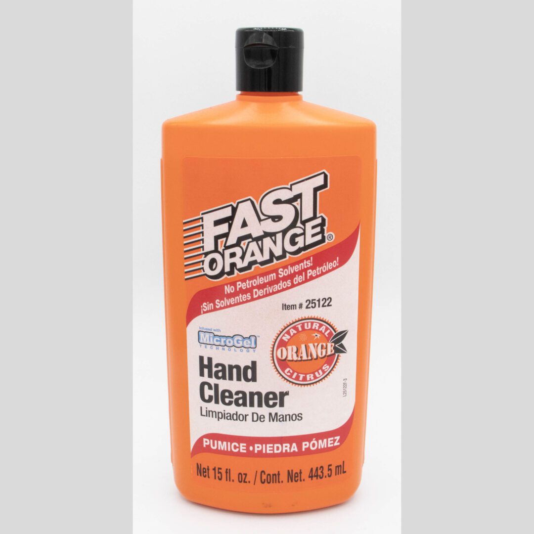 Fast Orange hand cleaner with pumice.