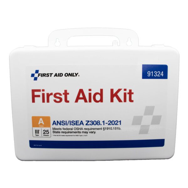 White first aid kit with red cross