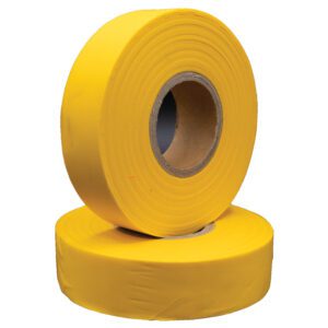 Two rolls of yellow marking tape.