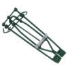 Green metal plant support stakes.