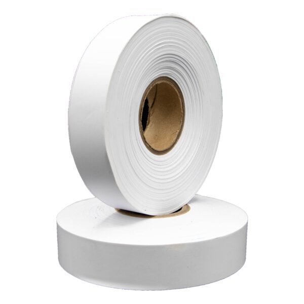 Two rolls of white fabric tape.