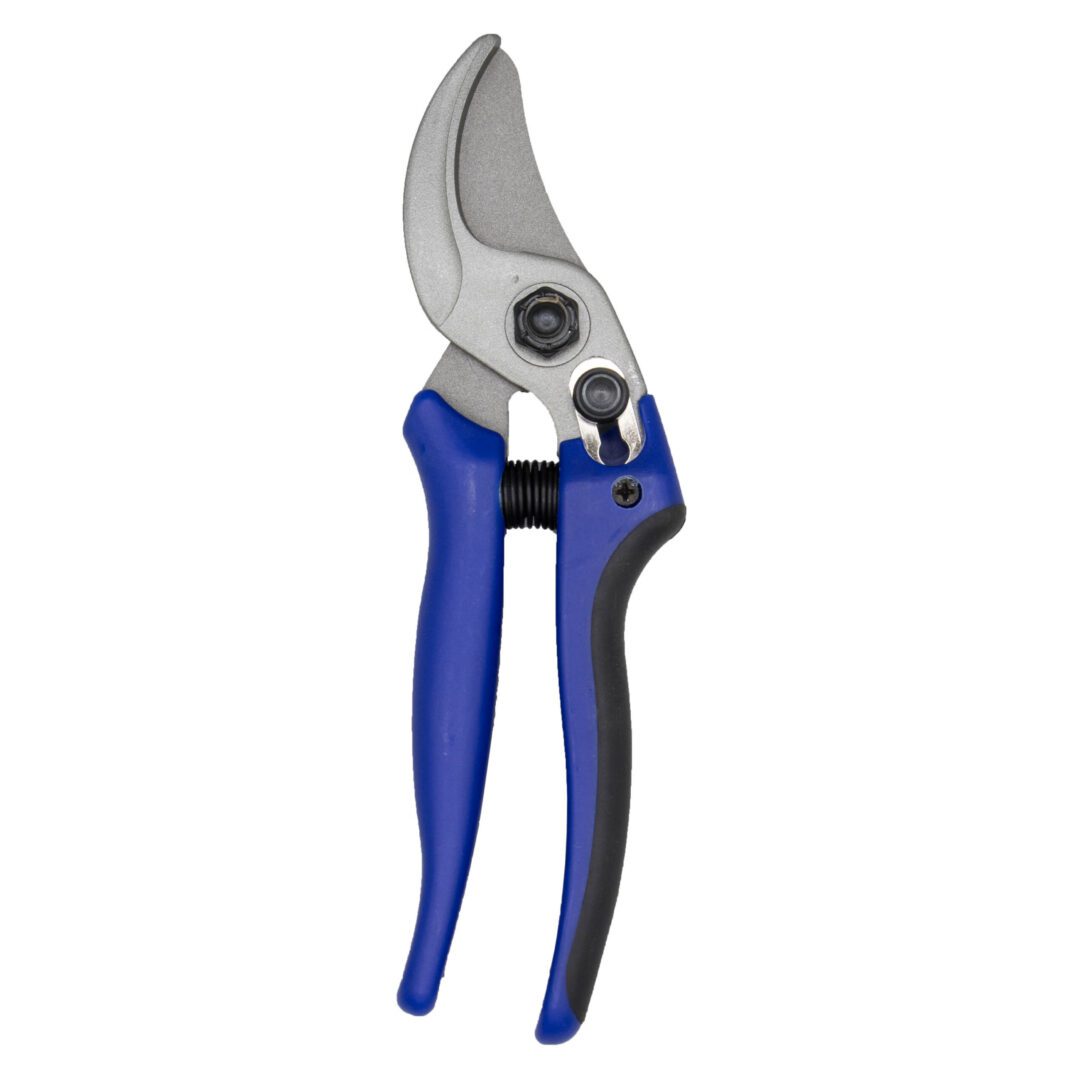 A blue and black pliers on a white background.