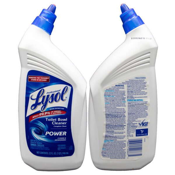 Two bottles of lysol power deodorant on a white background.