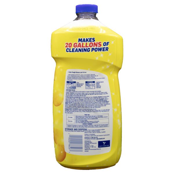 A bottle of cleaning power on a white background.