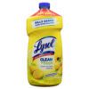 A bottle of lysol clean and fresh lemon.