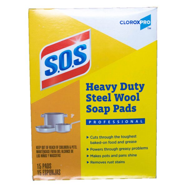 Sos heavy duty steel wool soap pads.