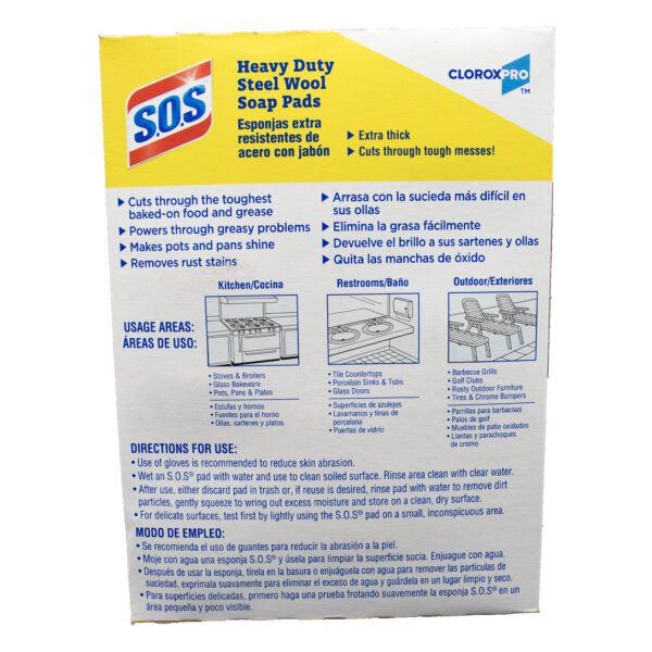 A package of sos heavy duty soap mats.