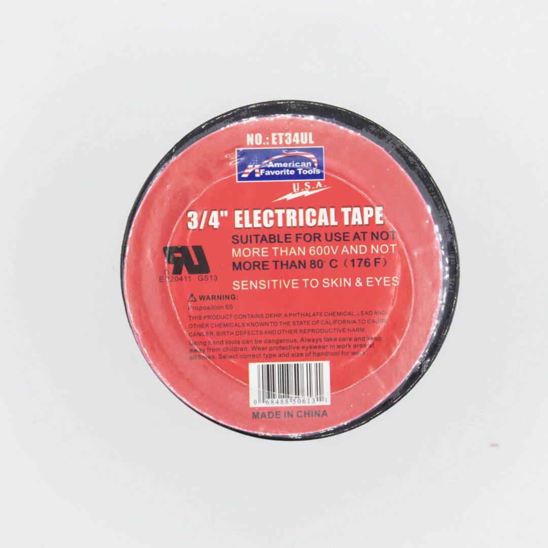 3/4 inch electrical tape, made in China.