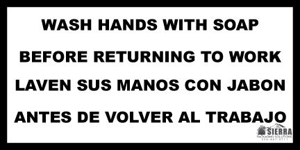 Wash hands with soap before returning to work.