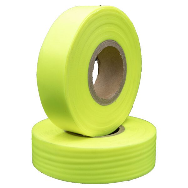 Two rolls of yellow marking tape.