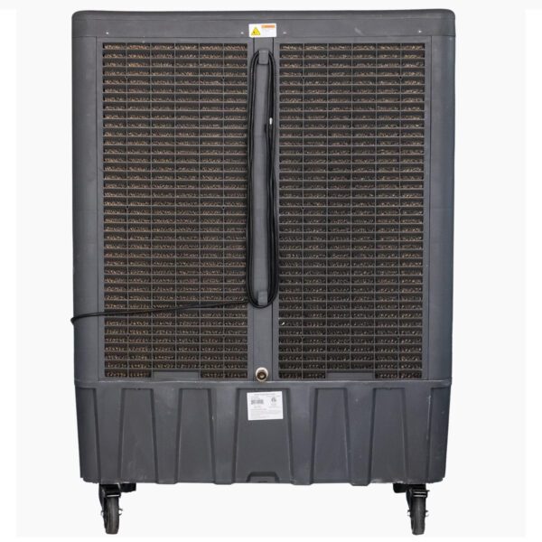 Industrial air cooler with wheels.