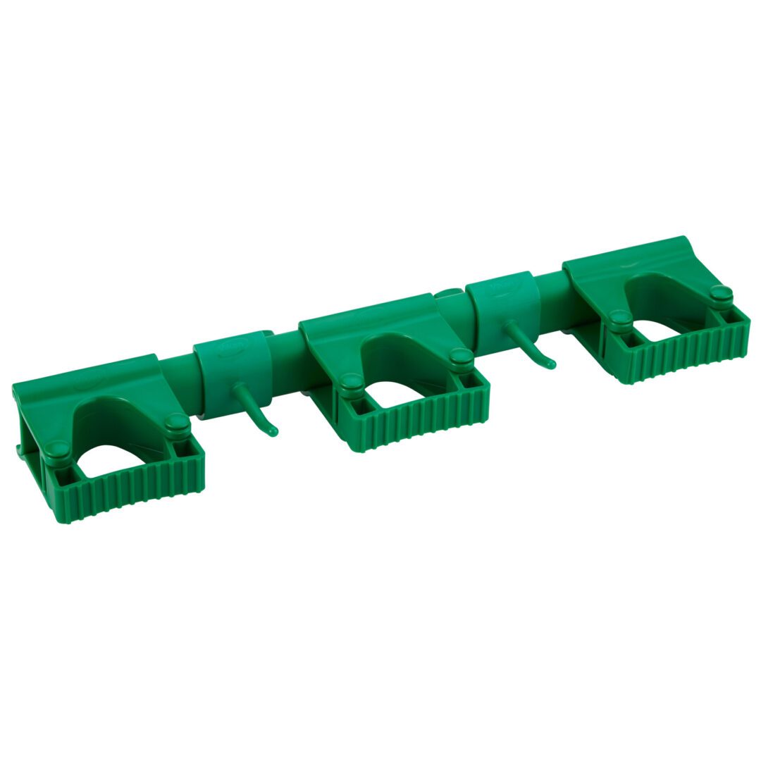 10112-1 Green plastic tool holder with hooks.