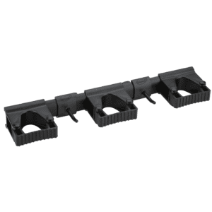 Black triple hook wall mount organizer.