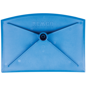 Blue plastic squeegee with Remco logo.