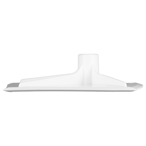 White plastic floor squeegee handle.