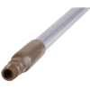 Silver and brown paint roller extension pole.