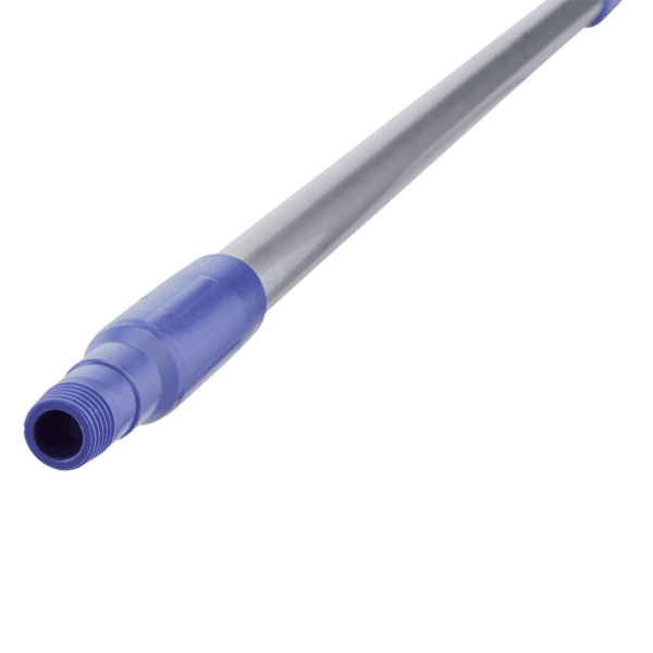 Silver and blue extendable cleaning pole.