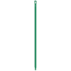 Green plastic mop handle with loop.