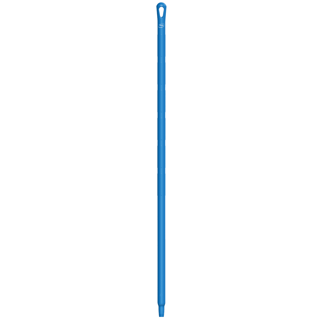 29603-3 Blue plastic mop handle with a loop.