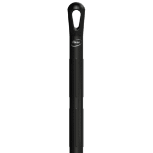 Black Vikan handle with a hole.