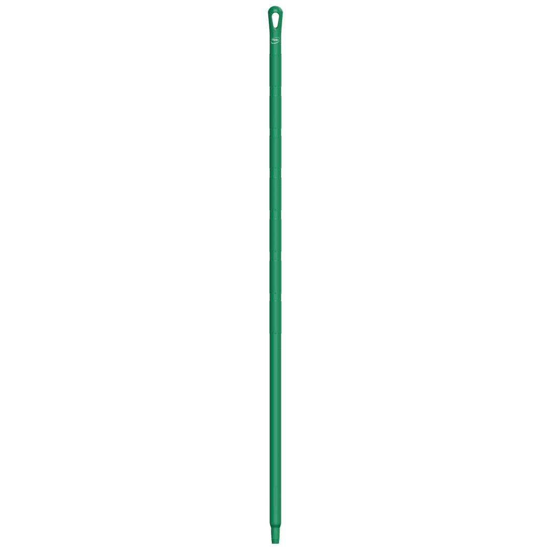 29622 Green plastic mop handle with loop.