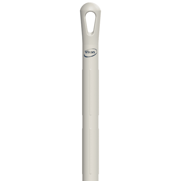 White Vikan mop handle with grip.