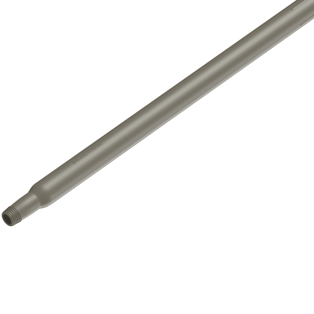 296266-2 Gray metal pipe with threaded end.