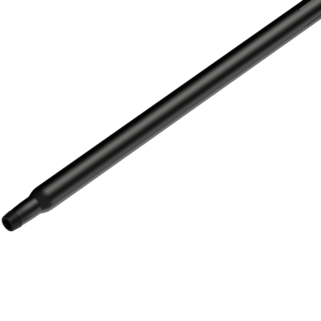 29629-2 Black metal pipe with threaded end.