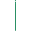 Green plastic mop handle with loop.