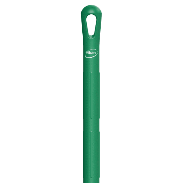 Green Vikan handle with an oval hole.