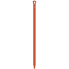 Orange plastic mop handle with handle.