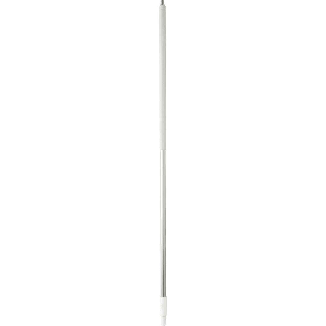 2991Q5-1 Silver mop handle with white ends.