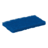 Blue rectangular cleaning sponge.