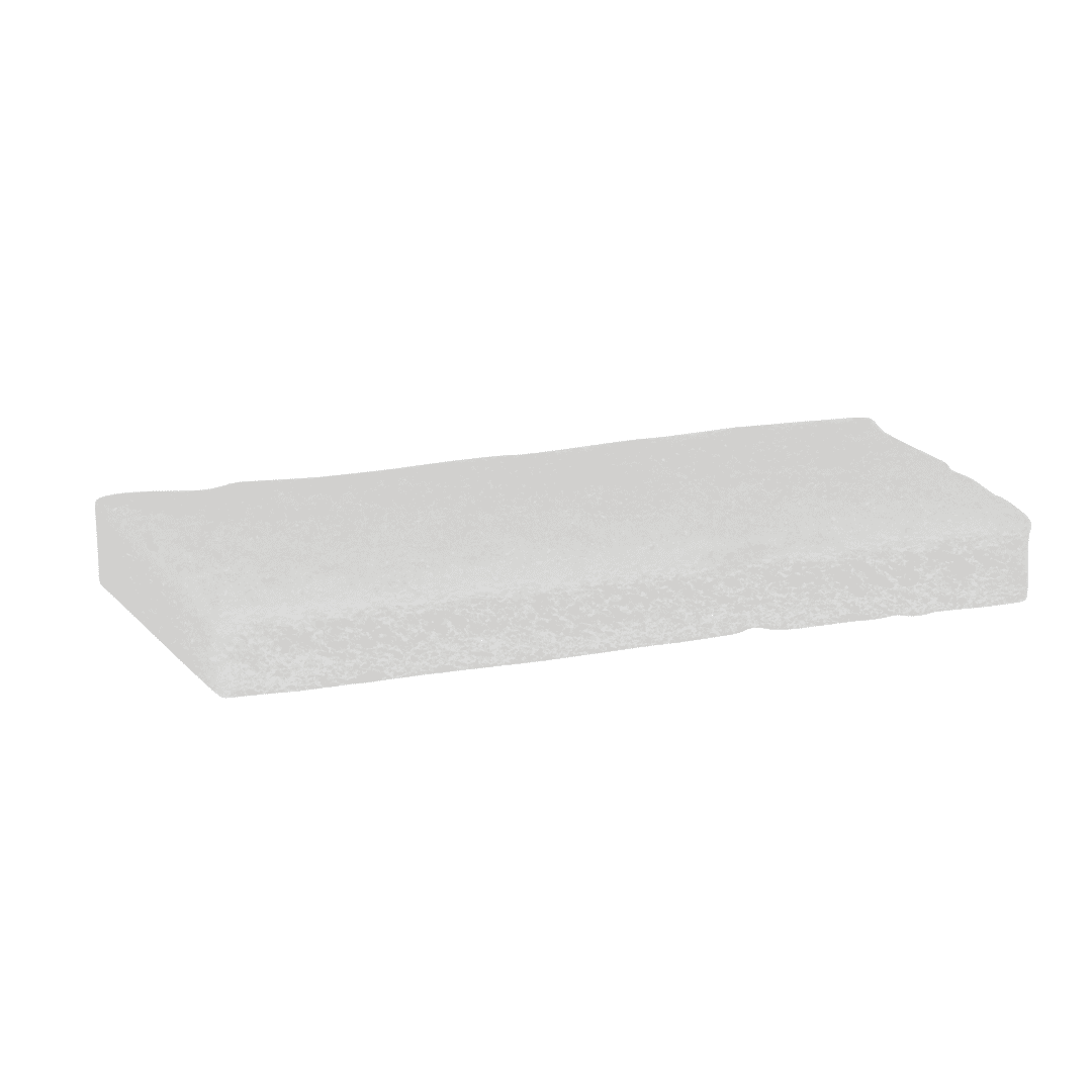 White rectangular foam padding sheet.