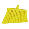 Yellow plastic broom with bristles