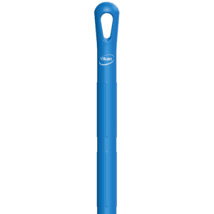 Blue Vikan mop handle with grip.