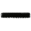 Black broom bristles isolated on white.