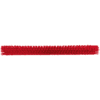 Red bristle broom brush head isolated.