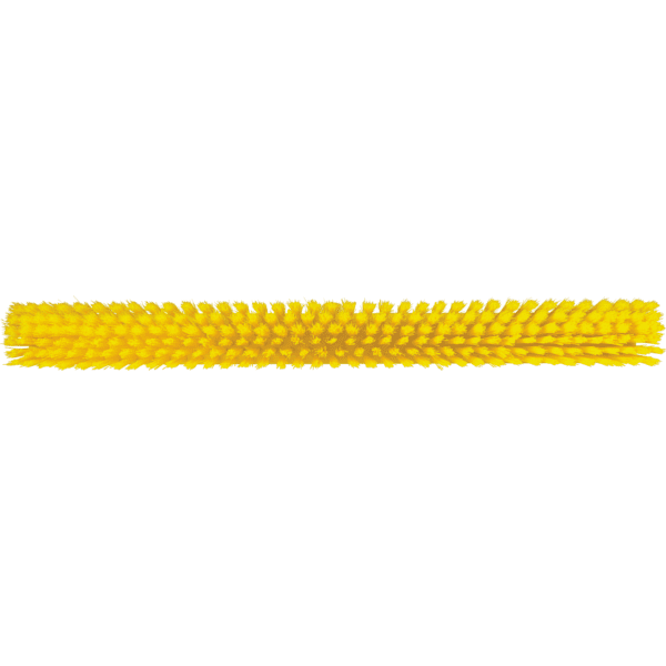 Yellow bristle brush for cleaning.