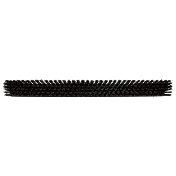 Black bristle brush isolated on white.