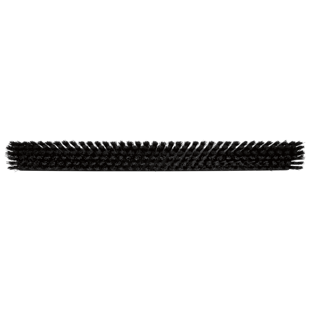 Black bristle brush isolated on white.