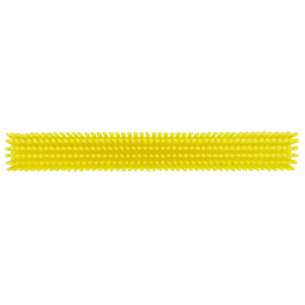 Yellow bristle brush isolated on white background.