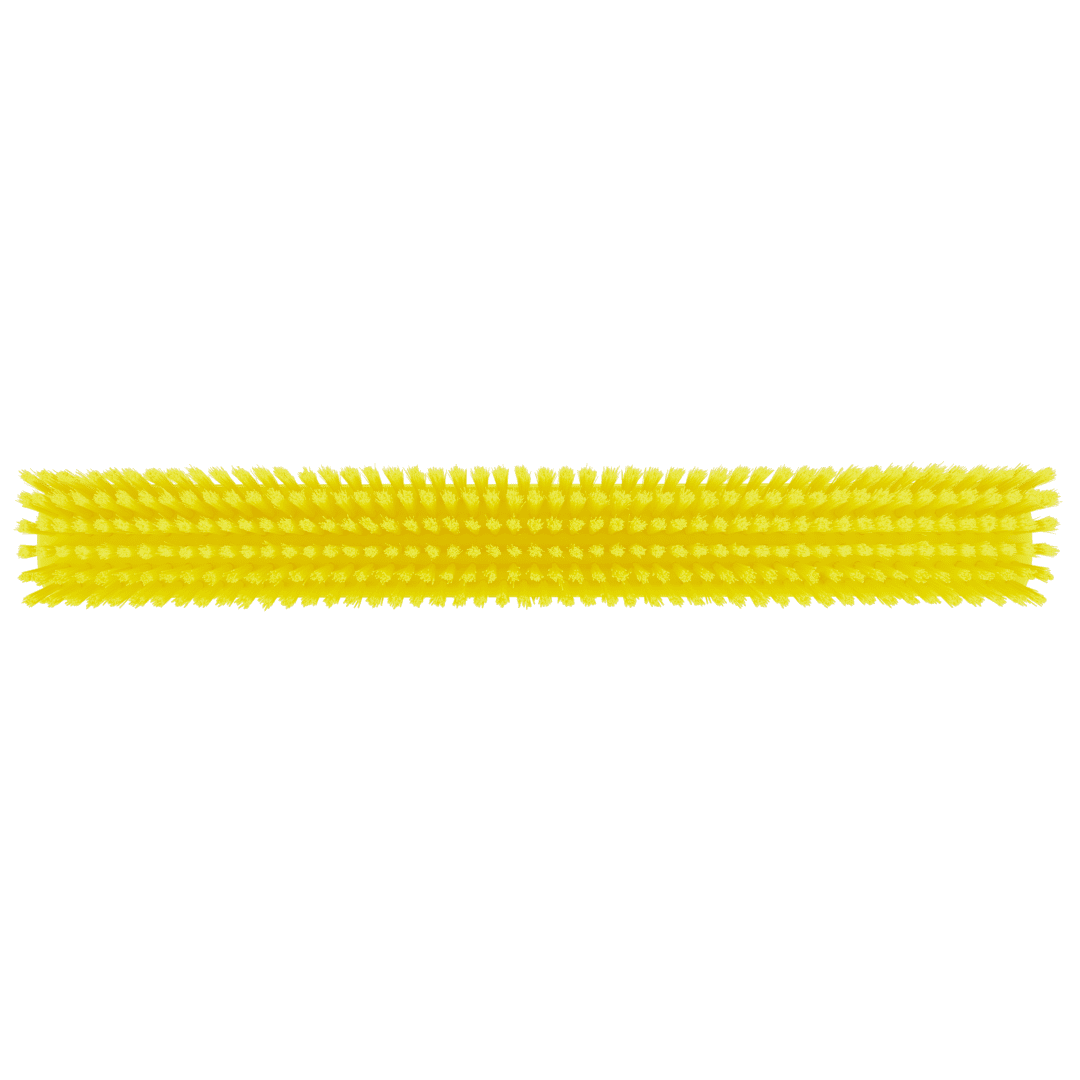 Yellow bristle brush isolated on white background.
